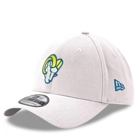 Los Angeles Rams Era LA Logo Iced‎ II 39THIRTY Flex Hat White Medium/Large NWT - Picture 8 of 13